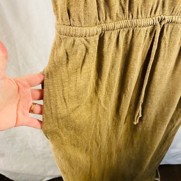 Tommy Bahama Sleeveless 100% Linen Sleeveless Drawstring Waist Dress Size XS - Picture 4 of 7